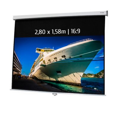 KIMEX Ecran de projection manuel 2,80 x 1,58m- format 16:9