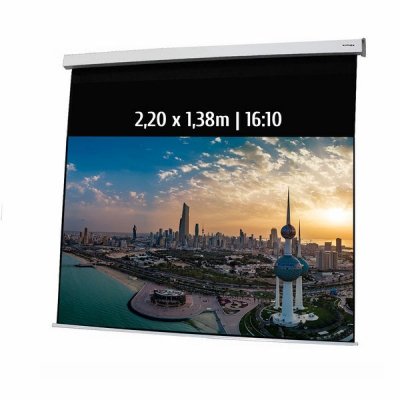 KIMEX Ecran de projection motoris&eacute; 2,20 x 1,38m, format 16:10 042-3434