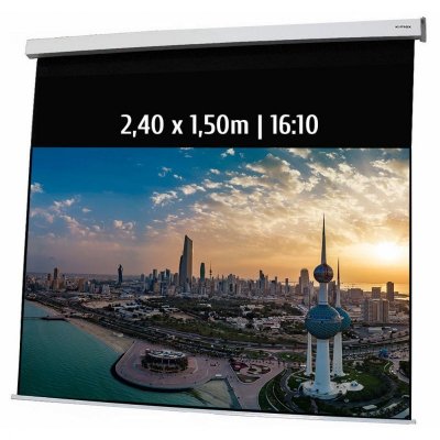 KIMEX Ecran de projection motoris&eacute; 2,40 x 1,50m, format 16:10 