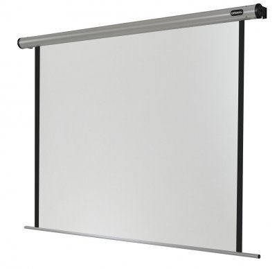 CELEXON Ecran de projection motoris&eacute; -  - Home Cinema - 220x220 cm - Dos noir et contours noirs