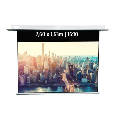 KIMEX Ecran de Projection motoris&eacute; encastrable 2,60x1,63m 16:10 Wi-FI