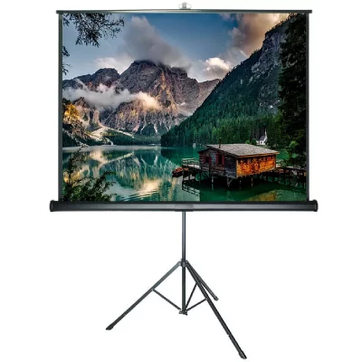 DELUXX Ecran de projection sur pied manuel blanc mat Polaro 172 x 172 cm  Advanced 
