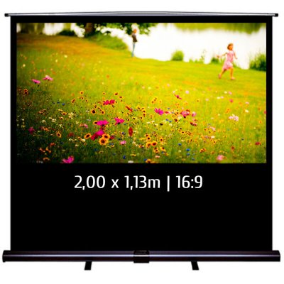 KIMEX Ecran de Projection transportable Pull Up 2,00x1,13m 16:9