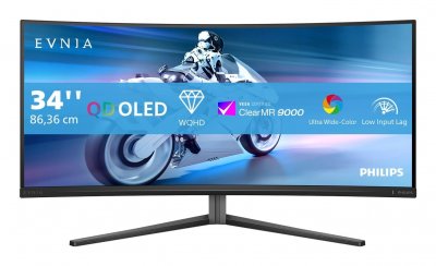 PHILIPS &Eacute;cran Gaming Incurv&eacute; 34""  Evnia 34M2C6500/00 - QD OLED 175 Hz