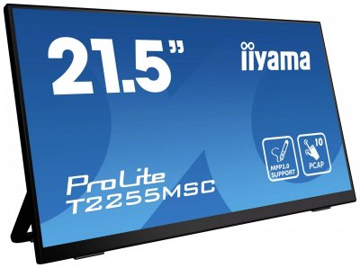 IIYAMA Ecran  21.5 Noir avec verre bord &agrave; bord Tactile PCAP 10 points FHD IPS 19