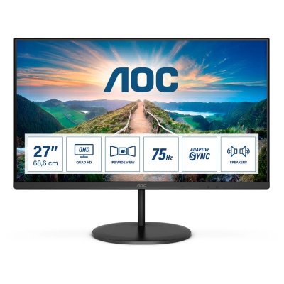 AOC Ecran PC  Q27V4EA 27'' QHD Noir 