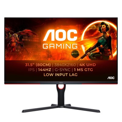 AOC Ecran PC  U32G3X/BK 31.5"" 4K/144Hz/IPS/1ms/HDR/Pivot/G-Sync