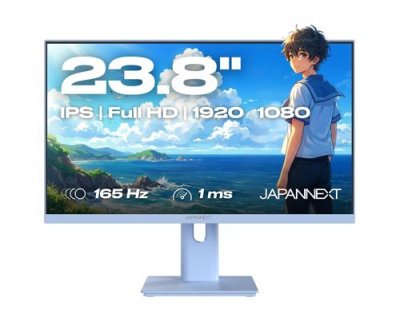 JAPANNEXT Ecran PC Gamer 23.8"" IPS Full HD (1920x1080) 165Hz 1ms Bleu Pastel JN-I238F165-HSP-BB