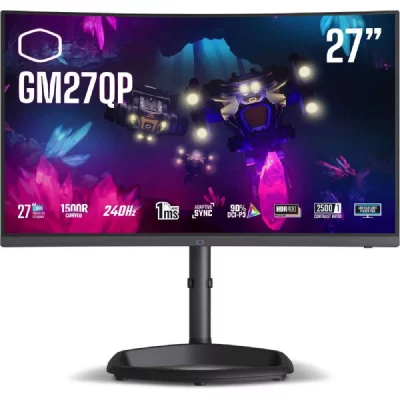 COOLER MASTER Ecran PC Gamer Incurv&eacute; 27 QHD 240Hz Dalle VA 1ms Ajustable en haute