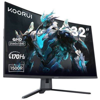 KOORUI Ecran PC Gaming  G3221SC 31,5'' Incurv&eacute; 170 Hz QHD