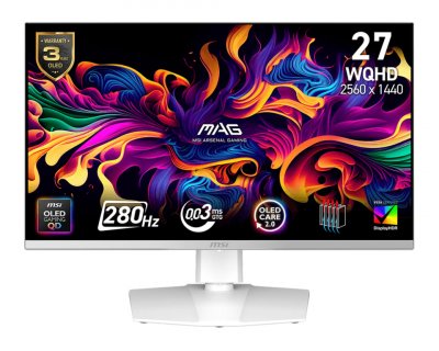 MSI Ecran PC Gaming  MAG 272QPW QD-OLED X28 27"" 280 Hz WQHD Blanc