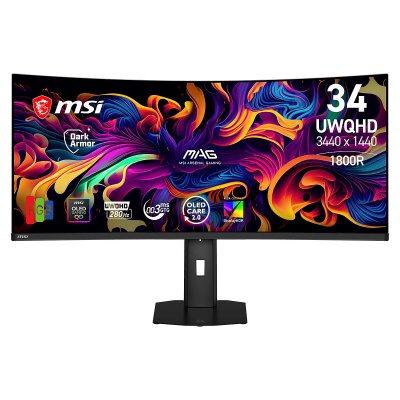MSI Ecran PC Gaming  MAG 341CQP QD-OLED X28 34"" Incurv&eacute; 280 Hz UWQHD