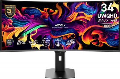 MSI Ecran PC Gaming  MPG 341CQR QD-OLED X36 34"" incurv&eacute; 360 Hz UWQHD