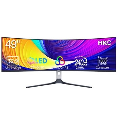GAMING GS49UK 49 INCURVE 240 HZ 4K UHD BLANC Ecran PC Hkc Gaming GS49UK 49 Incurv&eacute; 240 Hz 4K UHD Blanc
