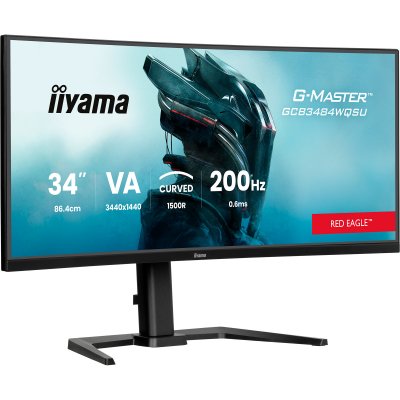 IIYAMA Ecran PC  34""CURVE UWQHD/200Hz ou WHD/400Hz VA/0.6ms/FS P