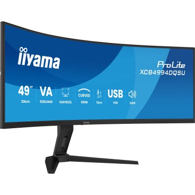 IIYAMA Ecran PC  49"" CURVE DQHD/120hz/VA/USB-C/HUB/HP/Adapt Sync#