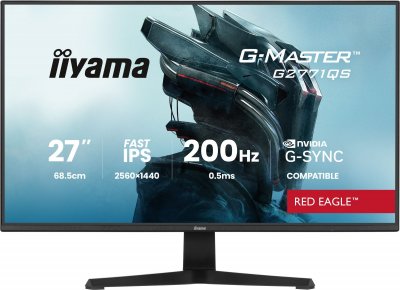 IIYAMA Ecran PC  G2771QS-B1 27""WQHD 200Hz/Fast IPS/0.5ms/G-Sync#