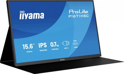 IIYAMA Ecran PC  P1671HSC-B1 15.6"" Portable FHD/IPS/USB-C/HP/Housse