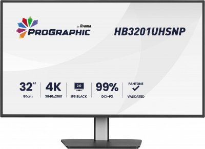 IIYAMA Ecran PC  ProGraphic 32"" 4K/IPS Black/99% DCI P3/USB-C Dock
