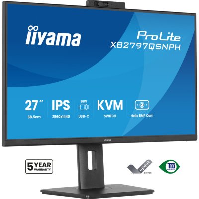 IIYAMA &Eacute;cran PC  ProLite XB2797QSNPH-B1 27"" Quad HD 75Hz IPS USB-C R&eacute;glable