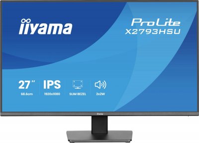 IIYAMA Ecran PC  X2793HSU-B1 27"" FHD 120Hz/IPS/1ms/HP/USB HUB