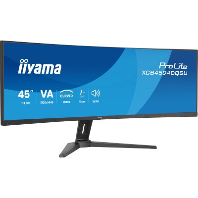 IIYAMA Ecran PC  XCB4594DQSU-B1 45"" CURVE DQHD/75Hz/VA/2ms/HP