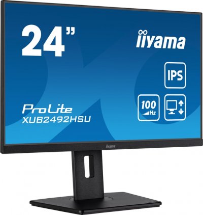 IIYAMA Ecran PC  XUB2492HSU-B6 24"" FHD/100Hz/0.4ms/IPS/Pivot/FS