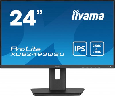 IIYAMA Ecran PC  XUB2493QSU-B5 24"" WQHD/60Hz/IPS/4ms/USB-HUB