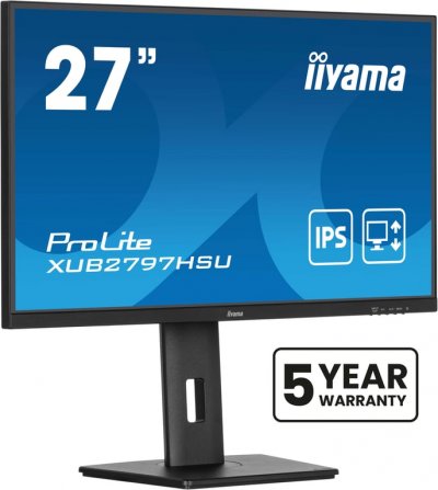 IIYAMA Ecran PC  XUB2797HSU-B2 27"" FHD/100Hz/IPS/1ms/Pivot/AdaptSyn