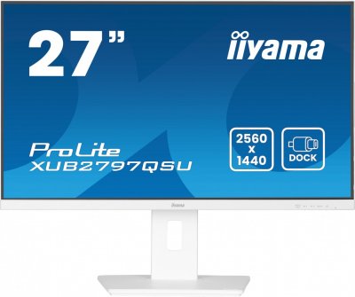 IIYAMA Ecran PC  XUB2797QSU-W2 27""QHD/100Hz/IPS/1ms/Pivot/AdpatSync