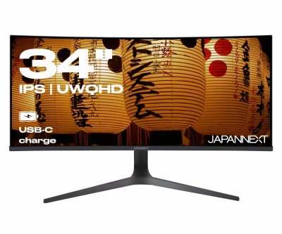 JAPANNEXT Ecran PC Incurv&eacute; 34 UWQHD Dalle IPS USB-C (+ charge 65W) 