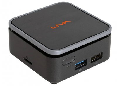 ECS  LIVA Q2 Mini PC CELERON 4 Go 64 Go Windows 11 Noir, Argent