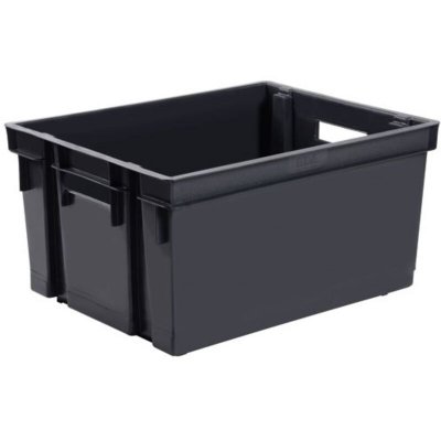 EDA  Bac de rangement Manutention avec 2 poign&eacute;es - 50 L - Gris