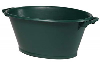 EDA  - Baquet Ovale 70 L - Seau en Plastique - 80 x 58 x 33 cm - Vert