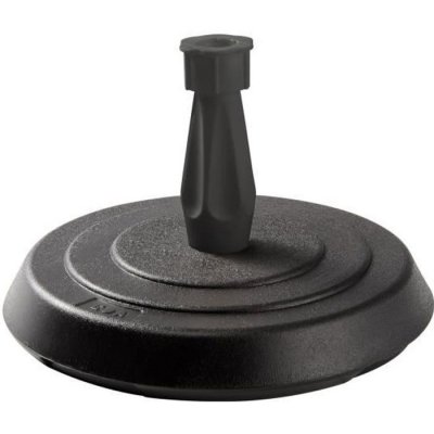 EDA  PLASTIQUE Pied de parasol b&eacute;ton rond - Gris fonc&eacute; - 14kg