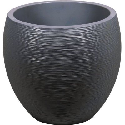 EDA  Pot &agrave; fleurs Egg - Gris anthracite - &Oslash; 50 x 45 cm