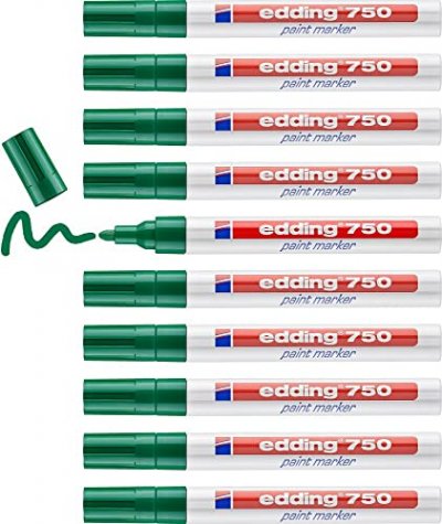 EDDING  750 - Marqueur permanent - Vert - 10 Unit&eacute;s