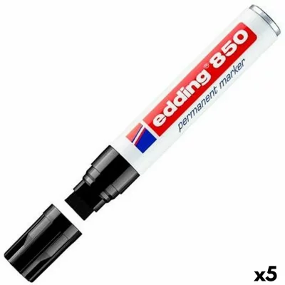 EDDING  850 marqueur ind&eacute;l&eacute;bile Bloc Noir 5 pi&egrave;ce(s)