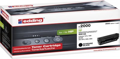 EDDING  EDD-2000 Cartouche de toner remplace HP 12A noir 2000 pages compatible Toner