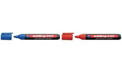 EDDING  Marqueur  330 Permanent, Corps Plastique, Pointe Biseaut&eacute;e - Coloris Vert
