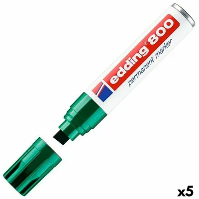 EDDING  Marqueur permanent 800-4-12 mm - Vert (lot de 5)