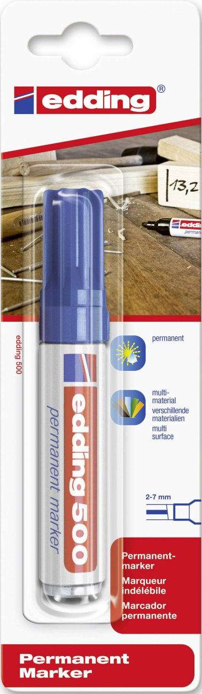 EDDING  Marqueur Permanent E-500 Bleu 10 Unit&eacute;(S)