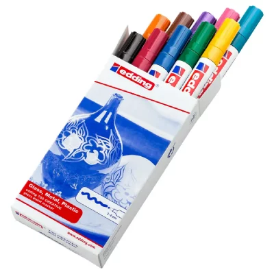 EDDING  marqueurs &agrave; peinture brillante 10 pcs multicolore 750