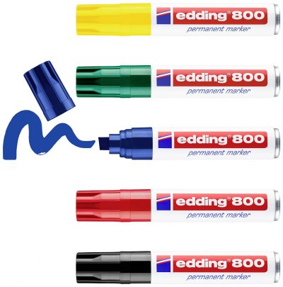 EDDING  marqueurs ind&eacute;l&eacute;biles 5 pcs multicolore 800