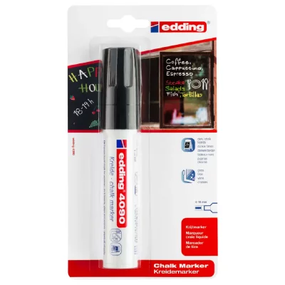 EDDING  Window Marker E-4090 Noir (Sous Blister) 6 Unit&eacute;(S)