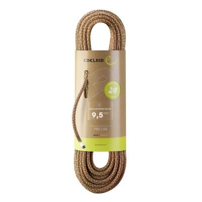 EDELRID  - Eagle Lite Protect Eco Dry 9,5 mm - Corde &agrave; simple taille 70 m, brun/beige