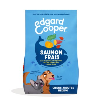 EDGARD & COOPER  Adult saumon sans c&eacute;r&eacute;ales pour chien - 7 kg