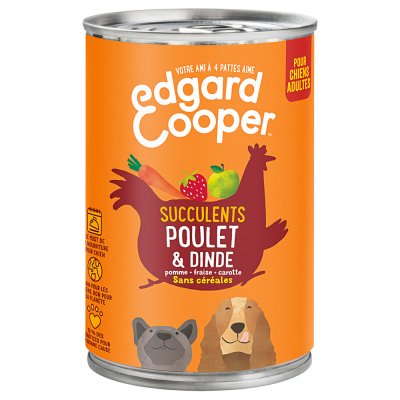 EDGARD & COOPER Edgard & Cooper - Bo&icirc;te au Poulet et Dinde pour Chien - 400g