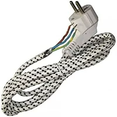 EDM  3x0.75 Replacement Cable Plancha 1.8 M Blanc