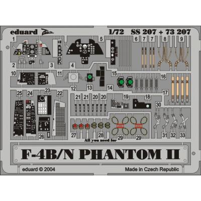 EDUARD  F-4B/N Phantom - pi&egrave;ces pr&eacute;-peintes en couleur (pour maquettes